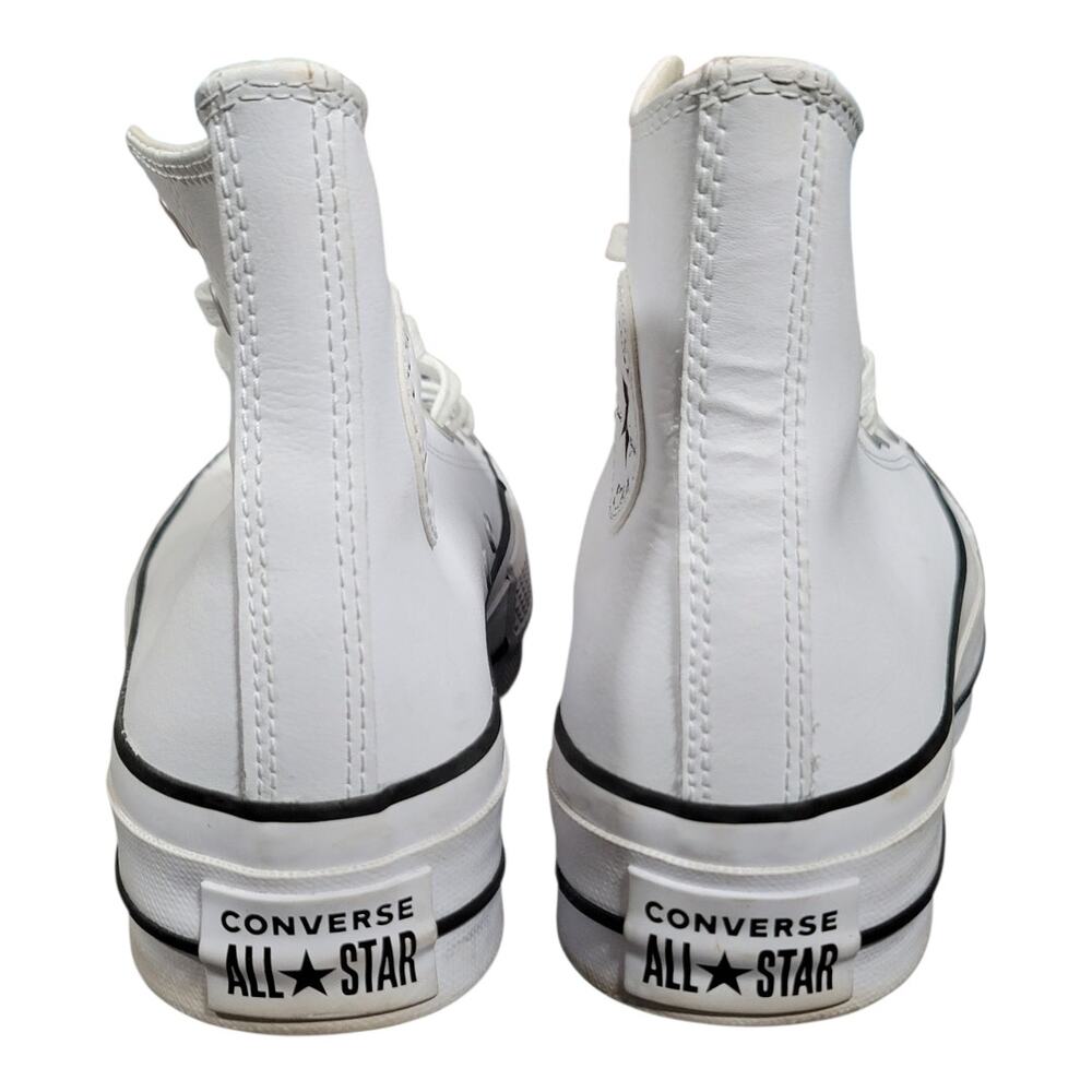 Converse All Star Chuck Taylor Platform High Top Leather Sneakers Women's 7.5 US - Picture 7 of 14